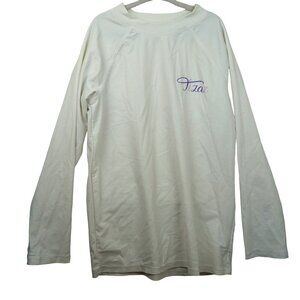 Tizax‎ UV 50+ Long Sleeve Swim Shirt Size 10 Nylon/Spandex Blend White